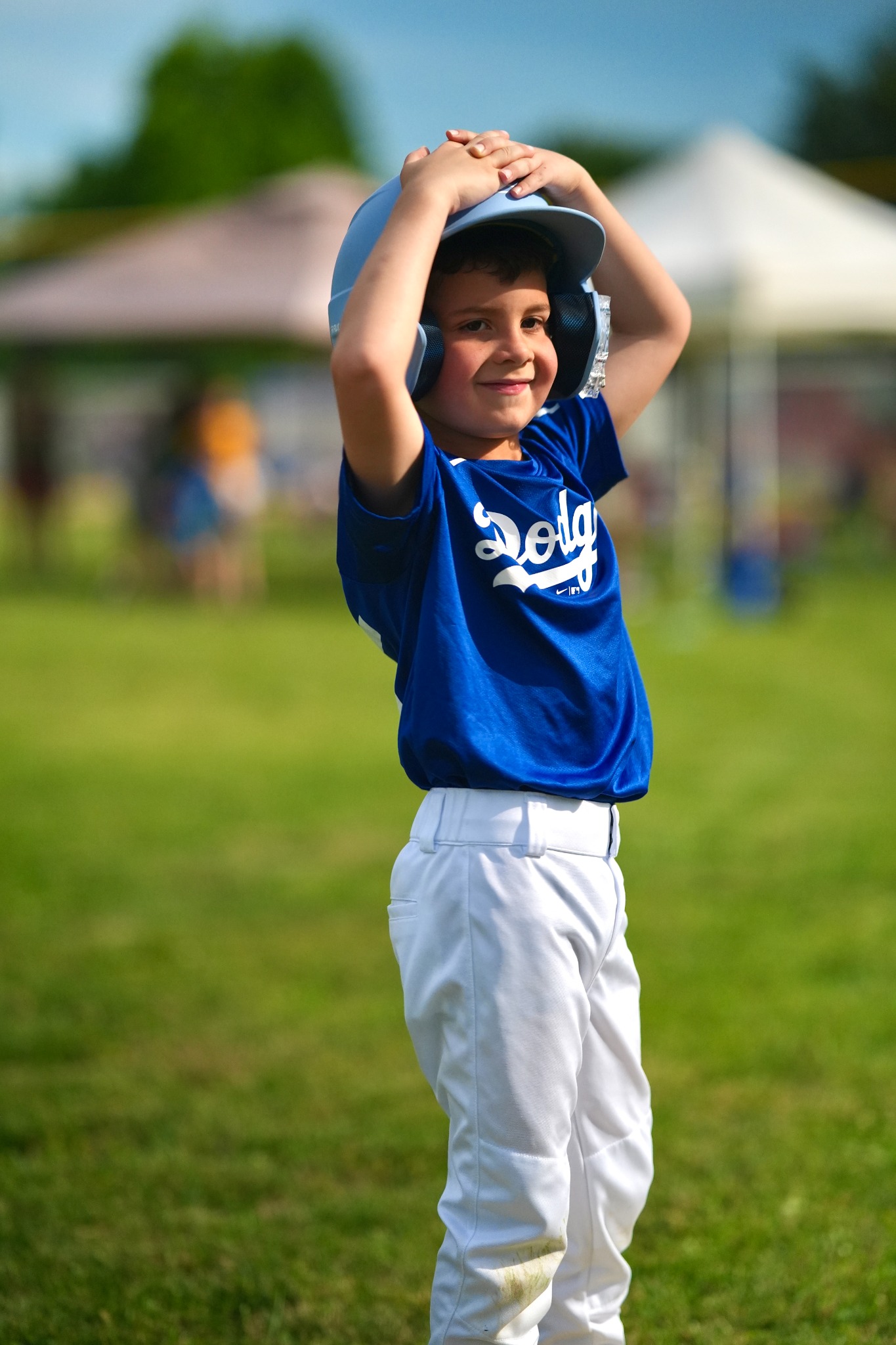 Youth baseball portrait